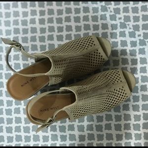 Beige Nine West Sandal Wedges